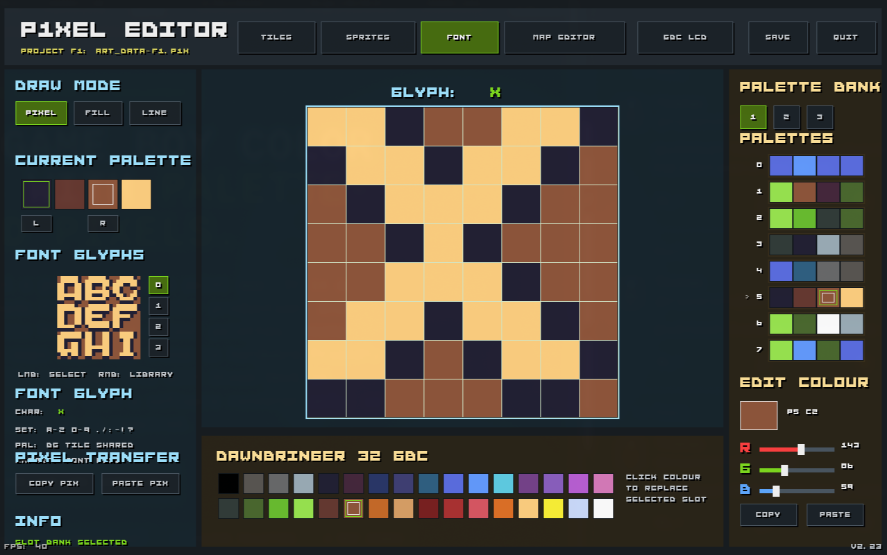 P1Xel font editor