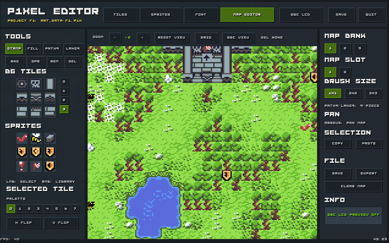 GBC simulation off — raw editor colours